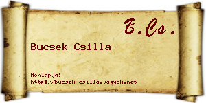 Bucsek Csilla névjegykártya